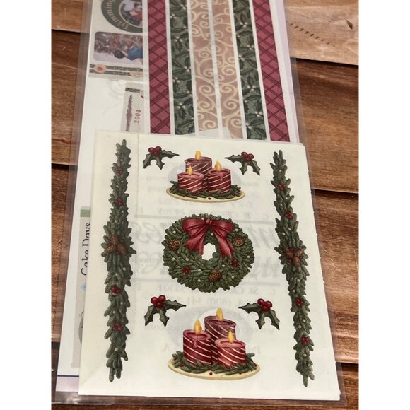 2005 CREATIVE MEMORIES HOLIDAY SPLENDOR STICKERS 06292254 SANTA CHRISTMAS TREE - Picture 6 of 6